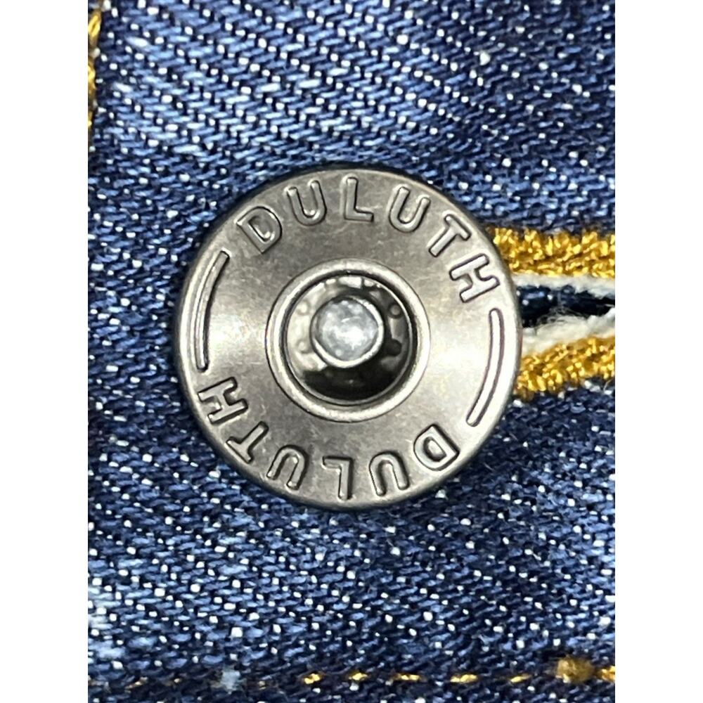 Duluth Trading Flex Ballroom Jeans 38x30 Relaxed Fit Blue Denim Workwear - Picture 3 of 13